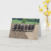 働く人 カード (黄色い花)