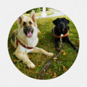 働く女の子 メタルオーナメント (正面)