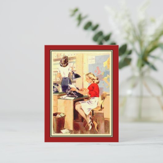 働く少女 ポストカード (スタンド正面)