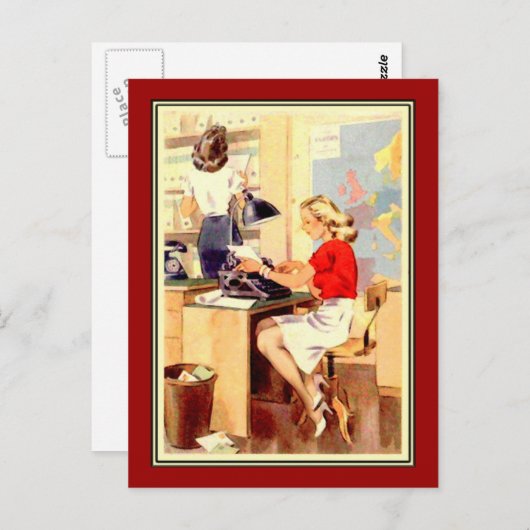 働く少女 ポストカード (正面/裏面)
