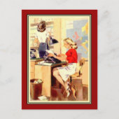 働く少女 ポストカード (正面)