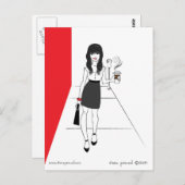 働く少女 ポストカード (正面/裏面)