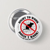 働く権利は働かないし、ここにはいない 缶バッジ (正面&裏面)