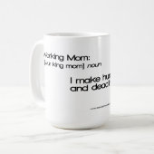 働く母親: 私は人間…および締切を作ります コーヒーマグカップ (正面左)