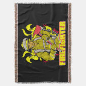 働く消防士 スローブランケット (正面縦)