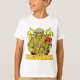 働く消防士 Tシャツ