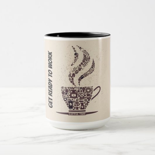 働く準備をする マグカップ (中央)