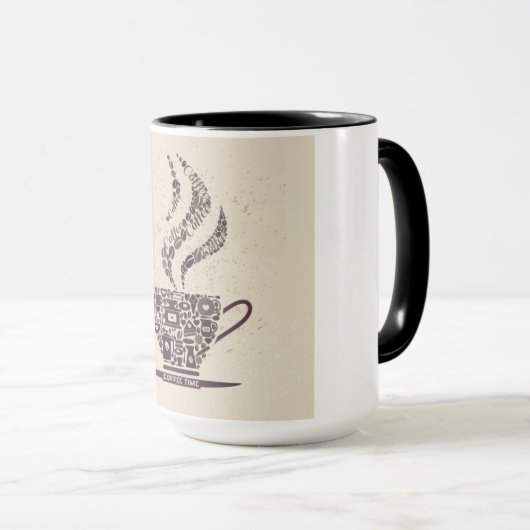 働く準備をする マグカップ (正面右)