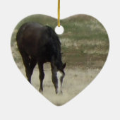 働く牧場牛馬の西部の両面 セラミックオーナメント (裏面)