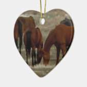 働く牧場牛馬の西部の両面 セラミックオーナメント (左)