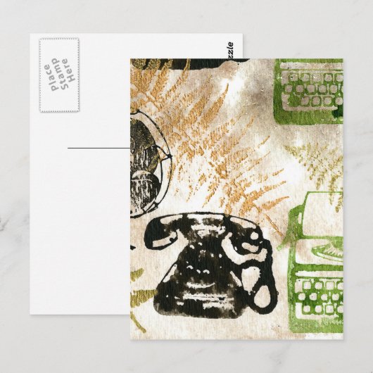 働く秋 ポストカード (正面/裏面)