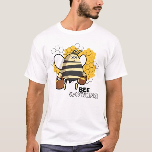 働く蜂 Tシャツ (正面)