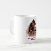 働く馬のささやき女 コーヒーマグカップ (正面左)