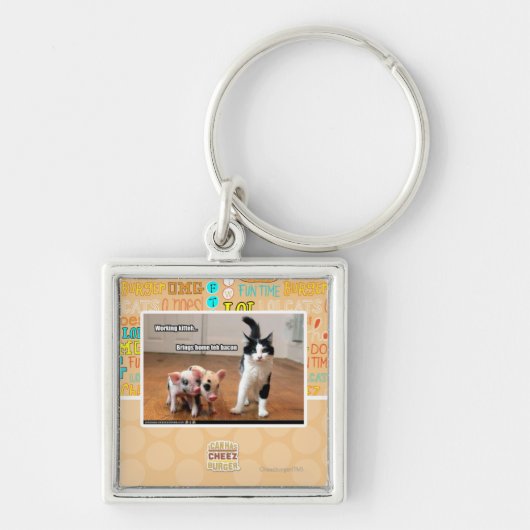 働くkitteh キーホルダー (正面)