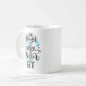 働けば働くほど働く コーヒーマグカップ (正面左)