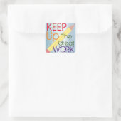 働カラフル素晴らし生先生勇気付けられる スクエアシール (バッグ)