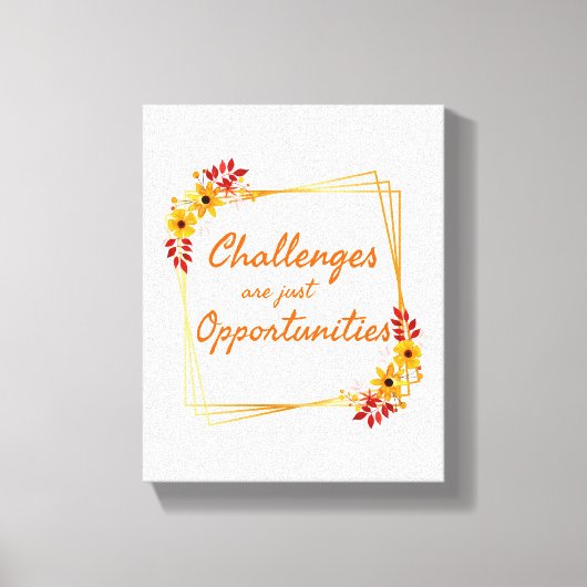 働前向きく女性のための肯定 キャンバスプリント (正面)