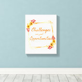 働前向きく女性のための肯定 キャンバスプリント (インサイチュ (ウッドフロア))