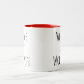 働最高の妻レッド ツートーンマグカップ (中央)