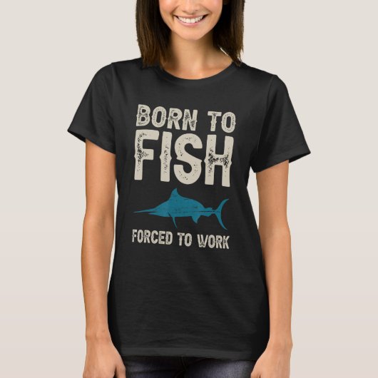 働生まれき魚釣り Tシャツ (正面)