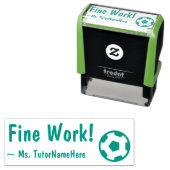 「働素晴らしけ！」+サッカーボールアイコン セルフインキングスタンプ (インサイチュ)