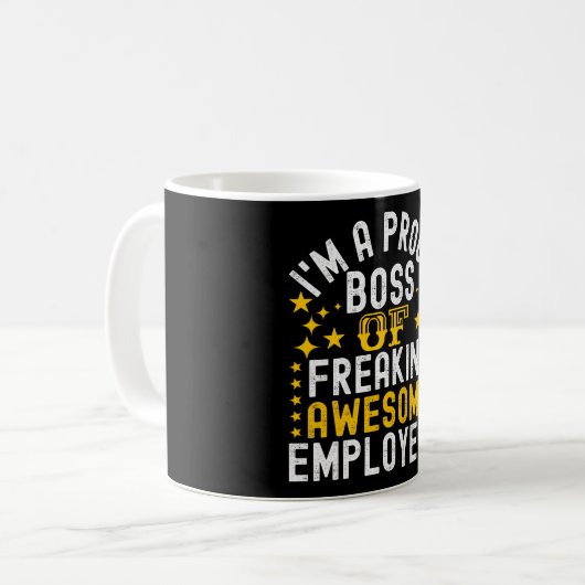 働誇りを持ったき者の素晴らしボス コーヒーマグカップ (正面左)