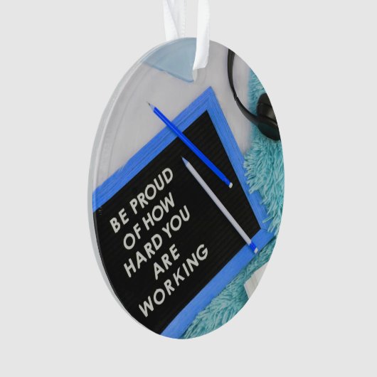 働誇りを持ったく懸命やる気を起こさせる オーナメント (正面)