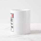 働警告く労働者の懸命が邪魔にならない ジャンボコーヒーマグカップ (正面)