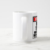 働警告中の銀行の懸命が邪魔にならない ジャンボコーヒーマグカップ (裏面)