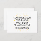 働離れき者の祝辞 サンキューカード (正面/裏面)