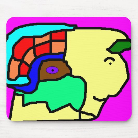 像の頭 マウスパッド (正面)