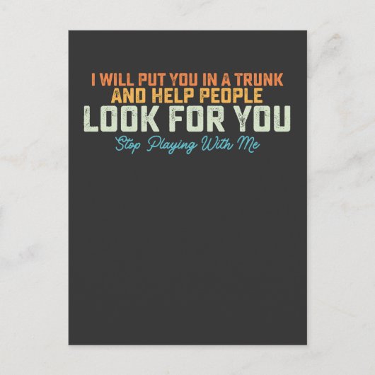 僕おもしろいはRetとトランクストップ遊を入れる インビテーションポストカード (正面)