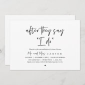 僕がそう言われた後、ポストのブ結婚ランチ 招待状 (正面/裏面)