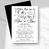 僕がグラスを一つ二つ上げようって言う前に 招待状