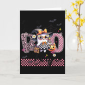 僕がブーをブージェに投入 キュートなゴースト レパード ブージュ カード (黄色い花)