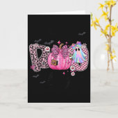 僕がブーをブージェに Funny Leopard Boujie Ghost カード (黄色い花)