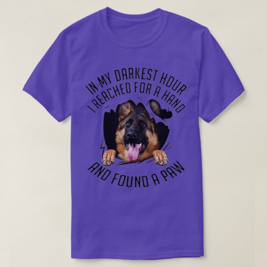 僕が最も暗い時間に訪れたドイツの羊飼い Tシャツ (デザイン正面)