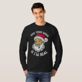 僕が本当のサンタクロースかどうかお母さんに聞いてみて Xmas Tシャツ (正面フル)