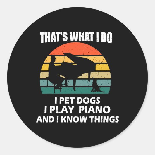 僕が犬を飼うのはピアノ遊で細く知ってる ラウンドシール (正面)
