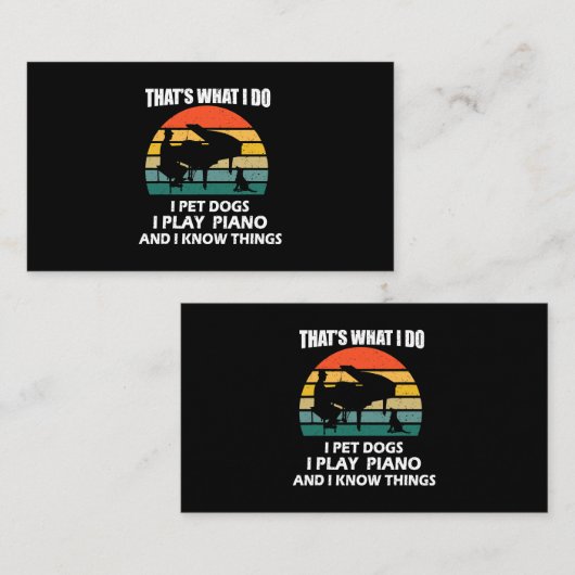 僕が犬を飼うのはピアノ遊で細く知ってる 名刺 (正面/裏面)