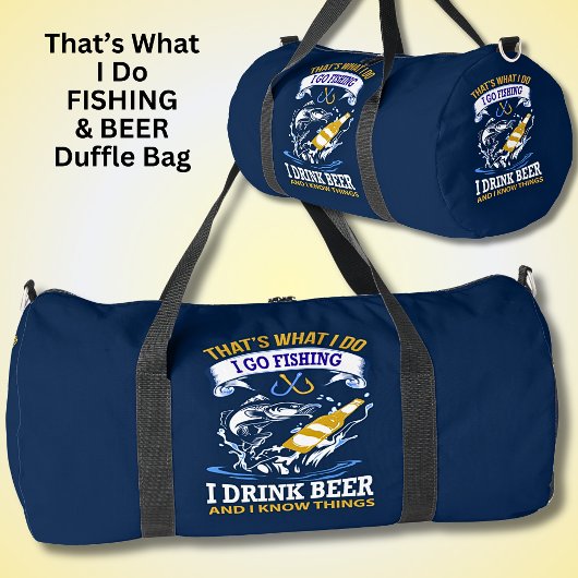 僕が知ってるビール魚釣り飲むのはそのこと ダッフルバッグ