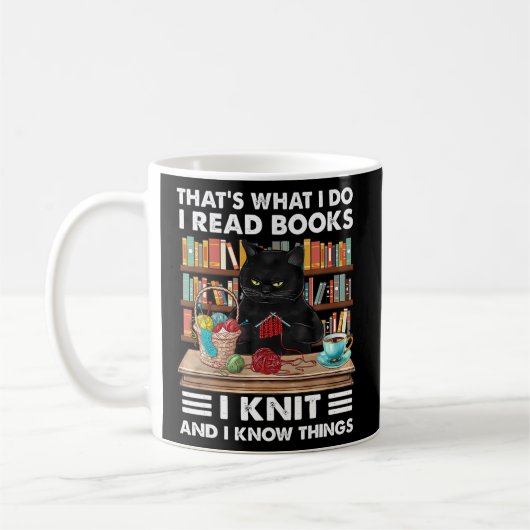 僕が編んだ猫読の編み物 コーヒーマグカップ (左)