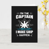 僕が船を実現させる船長だ – 航カッコいい海中 カード (黄色い花)