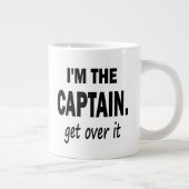 僕が船長だ。乗り越える – おもしろい ジャンボコーヒーマグカップ (右)