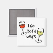 僕が行く道はマンガのワイングラスおもしろい マグネット (正面/裏面)