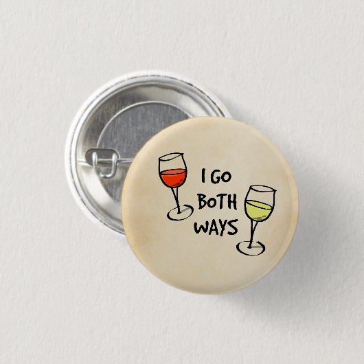 僕が行く道はマンガのワイングラスおもしろい 缶バッジ (正面&裏面)