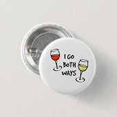 僕が行く道はマンガのワイングラスおもしろい 缶バッジ (正面&裏面)