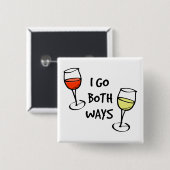 僕が行く道はマンガのワイングラスおもしろい 缶バッジ (正面&裏面)