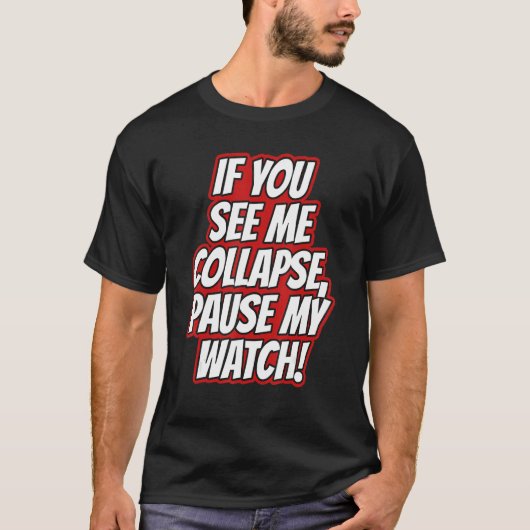 僕が見てる中で崩れ落ちる 僕の時計は動き続ける カーディ Tシャツ (正面)