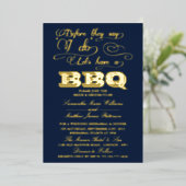 僕が言う前にバーベキューしよう!結婚の 箔招待状 (立ち正面)